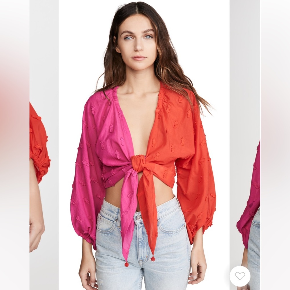 Farm Rio Pineapple Blouse Multi Size XS